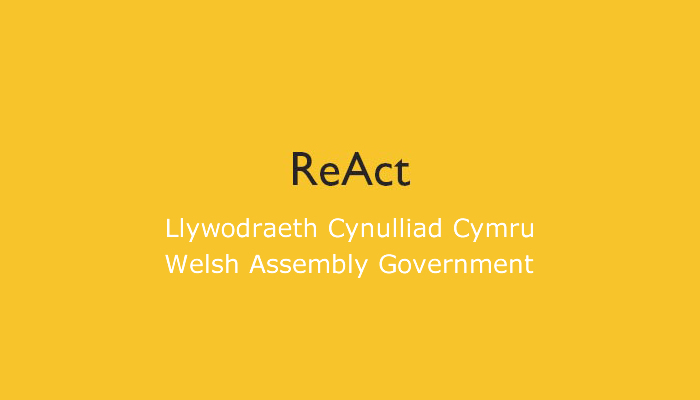 ReAct Funding Logo - Welsh Assembly Government