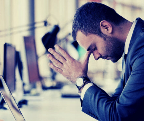 Office Worker Dealing with Stress